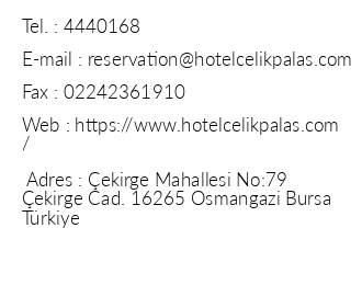 elik Palas Hotel Convention Center & Thermal Spa iletiim bilgileri